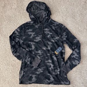 Jockey brushed back fleece hoodie w pockets